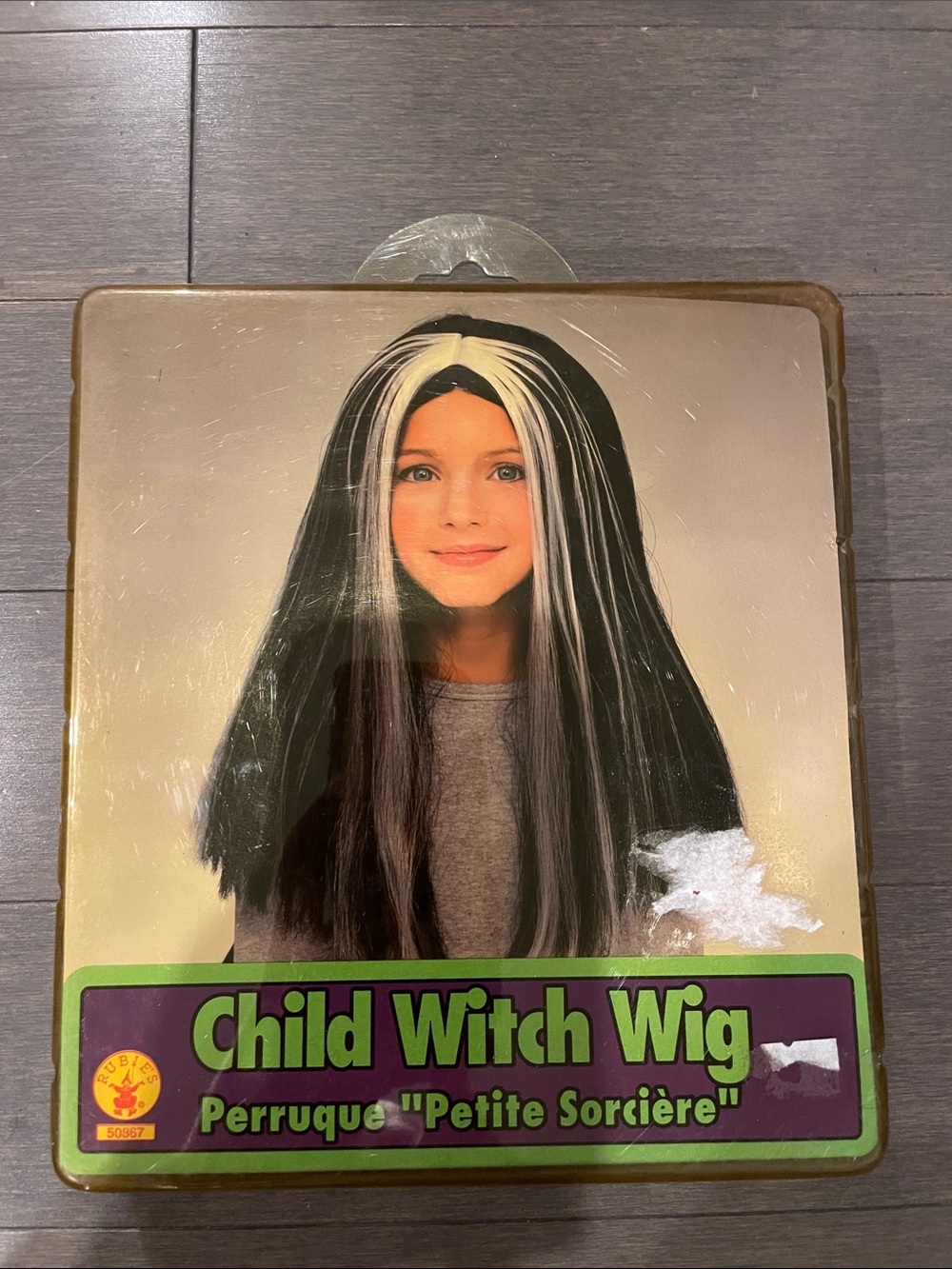 Rubie's Child Witch Wig - Black with White Streaks